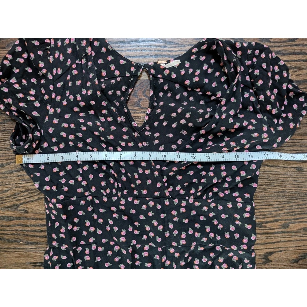 Free People Womens Size 8 Floral Mia Pants Outfit Wide Leg Jumpsuit Ditzy Romper - Picture 7 of 9